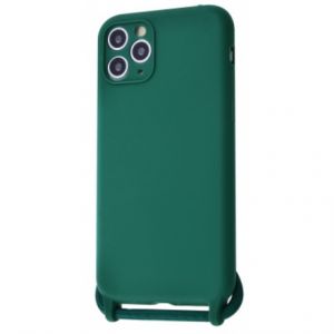 Чохол (Lanyard Case) для iPhone 11 Pro зі шнурком Forest Green