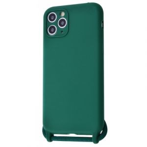 Чохол (Lanyard Case) для iPhone 11 Pro Max зі шнурком Forest Green