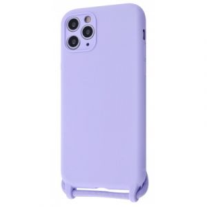 Чохол (Lanyard Case) для iPhone 11 Pro Max зі шнурком Light Purple