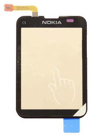Тачскрін Nokia C3 Black со скотчем