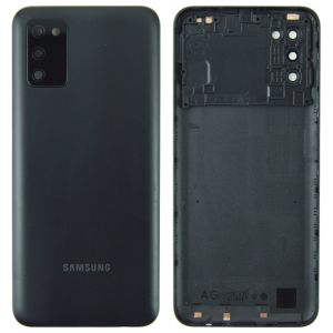 Задня частина корпусу Samsung Galaxy A03S SM-A037F Black (з склом камери)
