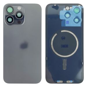 Кришка задня iPhone 15 Pro Max Black Titanium (з рамкою) Original (PRC)