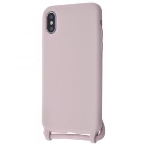 Чохол (Lanyard Case) для iPhone Xs Max зі шнурком Pink Sand
