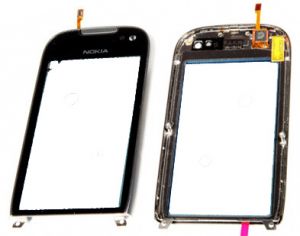 Тачскрін Nokia 701 Original Black з рамкою (RM-774)