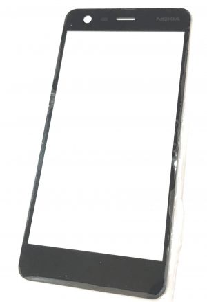 Скло дисплея Nokia 2 Black (для переклеювання)