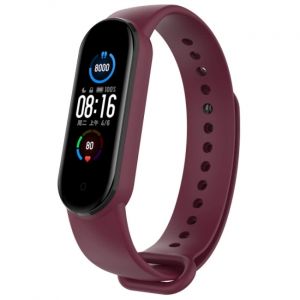 Силіконовий Ремінець Xiaomi Mi Band 5 / Mi Band 6 Red Wine