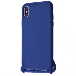 Чохол (Lanyard Case) для iPhone X / Xs зі шнурком Blue Сobalt