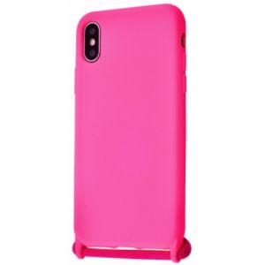 Чохол (Lanyard Case) для iPhone X / Xs зі шнурком Bright Pink