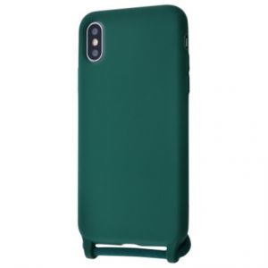 Чохол (Lanyard Case) для iPhone X / Xs зі шнурком Forest Green