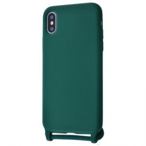 Чохол (Lanyard Case) для iPhone Xs Max зі шнурком Forest Green