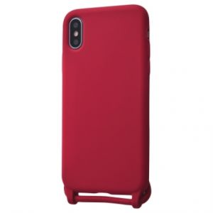 Чохол (Lanyard Case) для iPhone Xs Max зі шнурком Rose Red