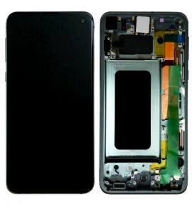 Дисплей Samsung Galaxy S10 SM-G973 OR 100% (Service Pack) with frame Silver