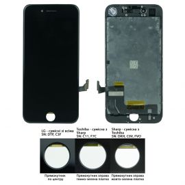 Дисплей iPhone 7 (4.7") Black OR (Rev.LG: DTP / C3F)