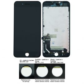 Дисплей iPhone 7 Plus (5.5") Black OR (Rev.LG: DTP / C3F)