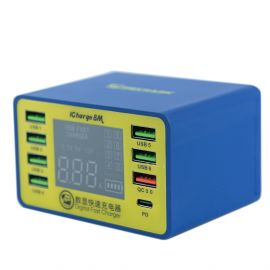 Зарядний пристрій Mechanic iCharge 8M (6 USB + 1 QC3.0 + 1 PD 18W USB-C)