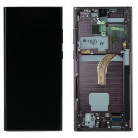 Дисплей Samsung Galaxy S22 Ultra 5G SM-S908 OR 100% (Service Pack) with frame Burgundy