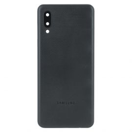 Задня частина корпусу Samsung Galaxy A02 SM-A022 Black (з склом камери)