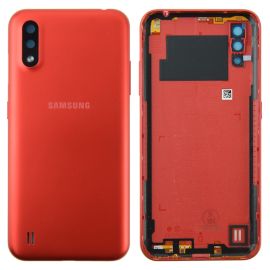 Задня частина корпусу Samsung Galaxy A01 2020 SM-A015 Red (з склом камери)