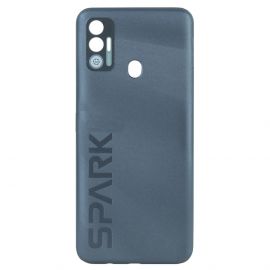 Задня частина корпусу Tecno Spark 7 Black (з склом камери)