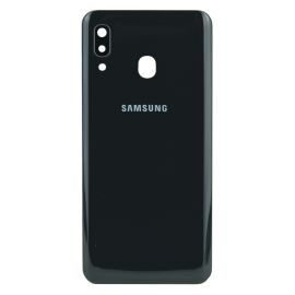 Задня частина корпусу Samsung Galaxy A20 SM-A205 Black (з склом камери)