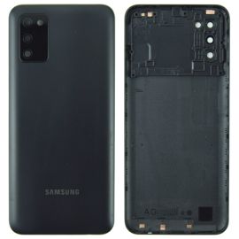 Задня частина корпусу Samsung Galaxy A03S SM-A037F Black (з склом камери)