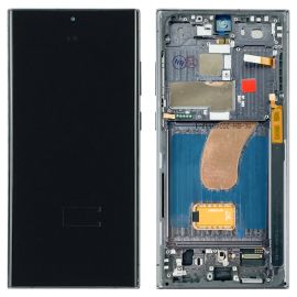 Дисплей Samsung Galaxy S23 Ultra SM-S918 OLED with frame Black (YK, Small LCD)