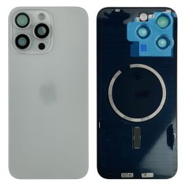 Кришка задня iPhone 15 Pro Max Natural Titanium (з рамкою) Original (PRC)