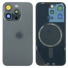 Кришка задня iPhone 15 Pro Black Titanium (з рамкою) Original (PRC)