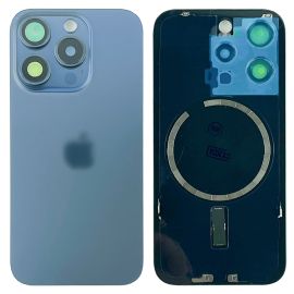Кришка задня iPhone 15 Pro Blue Titanium (з рамкою) Original (PRC)