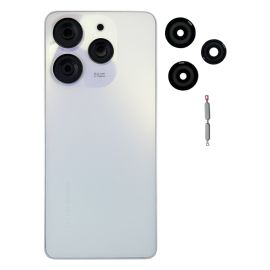 Задня частина корпусу Tecno Spark 10 Pro White (з склом камери)