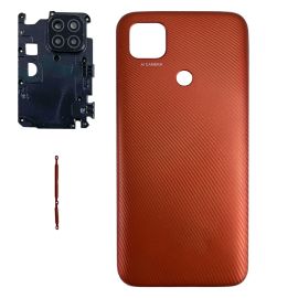 Задня частина корпусу Xiaomi Redmi 9C Sunrise Orange (з склом камери)