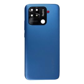Задня частина корпусу Xiaomi Redmi 10C Ocean Blue (з склом камери) Original (PRC)