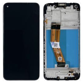 Дисплей Samsung Galaxy A11 SM-A115 / M11 SM-M115 complete with frame Black (157.5mm) Original (OEM)