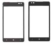 Скло дисплея Nokia Lumia 900 Black (для переклеювання / RM-823)