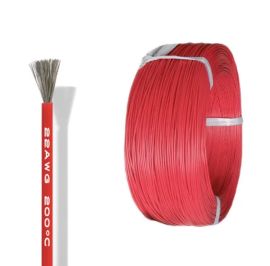 Провід силіконовий 22AWG, червоний 1м (60х0,08 мм)