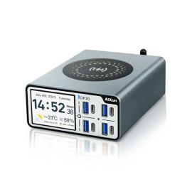 Зарядний пристрій AiXun AX-DP20 (200W, PD 20W, QC, FCP, SCP, Бездротова зарядка 15W)