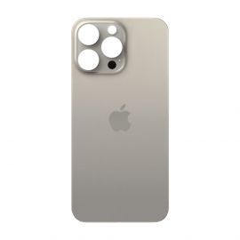 Кришка задня iPhone 15 Pro Max Natural Titanium (великий виріз під камеру)