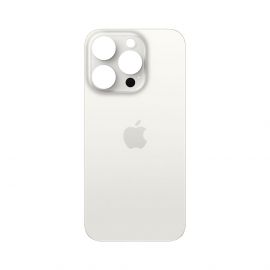 Кришка задня iPhone 15 Pro White (великий виріз під камеру)
