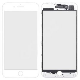 Скло дисплея (для переклеювання) iPhone 7 Plus (5.5") White complete with frame