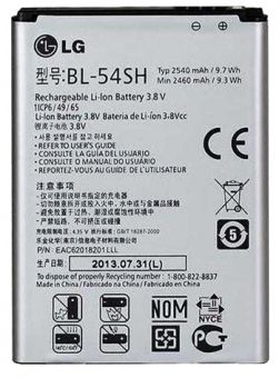Акумулятор BL-54SH (2540 mAh) для LG D724 G3S / D724 / L90 / L90 DUAL / D405 / D410