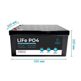 Акумулятор LiFePo4 25.6V 200Ah (5120Wh)
