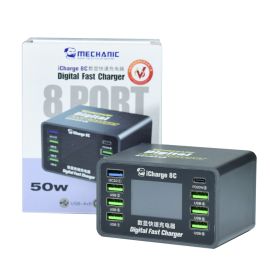 Зарядний пристрій Mechanic iCharge 8C (7 USB 2.4A + 1 USB-C PD 20W)