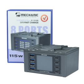 Зарядний пристрій Mechanic V-Power 8 Max (4 USB QC3.0 + 4 PD 115W USB-C)