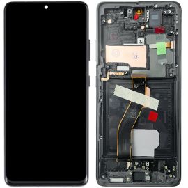 Дисплей Samsung Galaxy S21 Ultra SM-G998B/F/U OLED with frame Black (REPART)