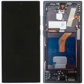 Дисплей Samsung Galaxy S22 Ultra SM-S908B OLED with frame Black (REPART)