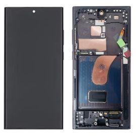 Дисплей Samsung Galaxy S23 Ultra SM-S918B OLED with frame Black (REPART)