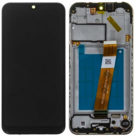 Дисплей Samsung Galaxy A01 SM-A015F OR 100% (Service Pack) with frame Black (Вузький конектор)
