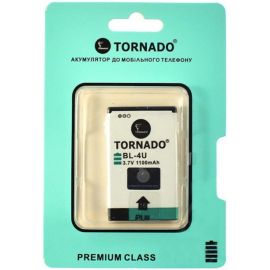 Акумулятор TORNADO для Nokia BL-4U (1250mAh)