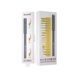 Насадки для скальпеля QianLi 011 Hand Polished Blades (16 в 1) з ручкою в наборі
