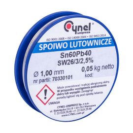 Припій CYNEL 1mm Flux - 2.5% (60Sn + 40Pb) 50g